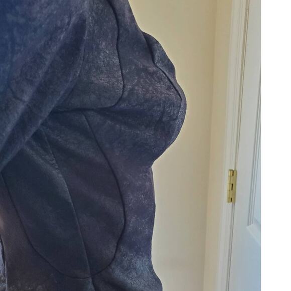 Zara Jacket Size S Funnel Neck Full Zip Moto Vegan Suede Faux Leather Look Fall - Picture 12 of 15